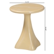 bali & pari Aponi Marbled Resin End Table Sculptural Side Table Cream