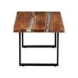 bali & pari Apio Wood Epoxy Resin Coffee Table with Glass Inlay