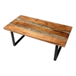 bali & pari Apio Wood Epoxy Resin Coffee Table with Glass Inlay