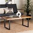 bali & pari Apio Wood Epoxy Resin Coffee Table with Glass Inlay