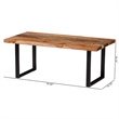 bali & pari Apio Wood Epoxy Resin Coffee Table with Glass Inlay