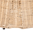 bali & pari Ying Round Natural Rattan Ottoman with Cushion