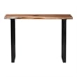 bali & pari Apio Wood Epoxy Resin Console Table with Glass Inlay
