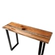bali & pari Apio Wood Epoxy Resin Console Table with Glass Inlay