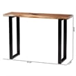 bali & pari Apio Wood Epoxy Resin Console Table with Glass Inlay