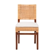 bali & pari Lesia Natural Rattan Dining Chair with Cushion