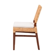 bali & pari Lesia Natural Rattan Dining Chair with Cushion
