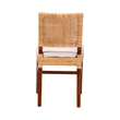 bali & pari Lesia Natural Rattan Dining Chair with Cushion
