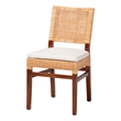 bali & pari Lesia Natural Rattan Dining Chair with Cushion