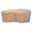 bali & pari Edna Natural Jute Coffee Table Textured Handwoven Irregular Shape