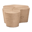 bali & pari Edna Natural Jute Coffee Table Textured Handwoven Irregular Shape