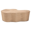 bali & pari Edna Natural Jute Coffee Table Textured Handwoven Irregular Shape