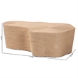 bali & pari Edna Natural Jute Coffee Table Textured Handwoven Irregular Shape