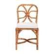 bali & pari Alondra Natural Rattan Dining Chair Handwoven Wicker Side Chair