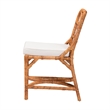 bali & pari Alondra Natural Rattan Dining Chair Handwoven Wicker Side Chair