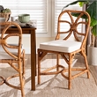 bali & pari Alondra Natural Rattan Dining Chair Handwoven Wicker Side Chair