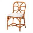 bali & pari Alondra Natural Rattan Dining Chair Handwoven Wicker Side Chair