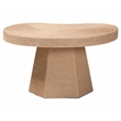 bali & pari Lenka Natural Jute Coffee Table Textured Handwoven Cocktail Table