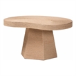 bali & pari Lenka Natural Jute Coffee Table Textured Handwoven Cocktail Table