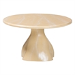 bali & pari Aponi Marbled Resin Coffee Table Sculptural Center Table Cream