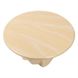 bali & pari Aponi Marbled Resin Coffee Table Sculptural Center Table Cream