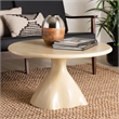 bali & pari Aponi Marbled Resin Coffee Table Sculptural Center Table Cream