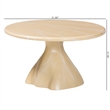 bali & pari Aponi Marbled Resin Coffee Table Sculptural Center Table Cream