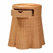 bali & pari Dayo Scalloped Natural Rattan Console Table with Drawer