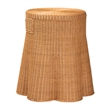 bali & pari Dayo Scalloped Natural Rattan Console Table with Drawer