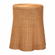 bali & pari Dayo Scalloped Natural Rattan Console Table with Drawer