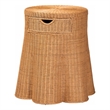 bali & pari Dayo Scalloped Natural Rattan Console Table with Drawer
