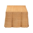 bali & pari Palm Scalloped Rattan Coffee Table Light Honey