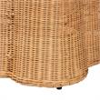 bali & pari Palm Scalloped Rattan Coffee Table Light Honey