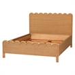 bali & pari Maritza Scalloped Natural Rattan Bed Frame Queen