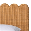 bali & pari Maritza Scalloped Natural Rattan Bed Frame Queen