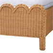 bali & pari Maritza Scalloped Natural Rattan Bed Frame Queen