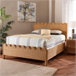 bali & pari Maritza Scalloped Natural Rattan Bed Frame Queen
