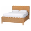 bali & pari Maritza Scalloped Natural Rattan Bed Frame Queen
