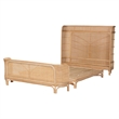 bali & pari Fiore Natural Rattan Bed Frame Handwoven Wicker Headboard Queen