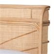 bali & pari Fiore Natural Rattan Bed Frame Handwoven Wicker Headboard Queen