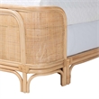 bali & pari Fiore Natural Rattan Bed Frame Handwoven Wicker Headboard Queen