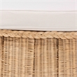 bali & pari Ying Round Natural Rattan Ottoman with Cushion