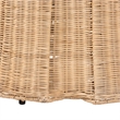 bali & pari Ying Round Natural Rattan Ottoman with Cushion