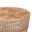 bali & pari Hosanna Natural Rattan Coffee Table Handwoven Wicker Accent Table