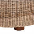 bali & pari Hosanna Natural Rattan Coffee Table Handwoven Wicker Accent Table