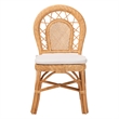 bali & pari Adam Natural Rattan Dining Chair with Curved Backrest