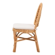 bali & pari Adam Natural Rattan Dining Chair with Curved Backrest