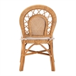 bali & pari Adam Natural Rattan Dining Chair with Curved Backrest