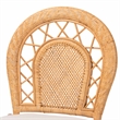 bali & pari Adam Natural Rattan Dining Chair with Curved Backrest