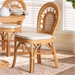 bali & pari Adam Natural Rattan Dining Chair with Curved Backrest